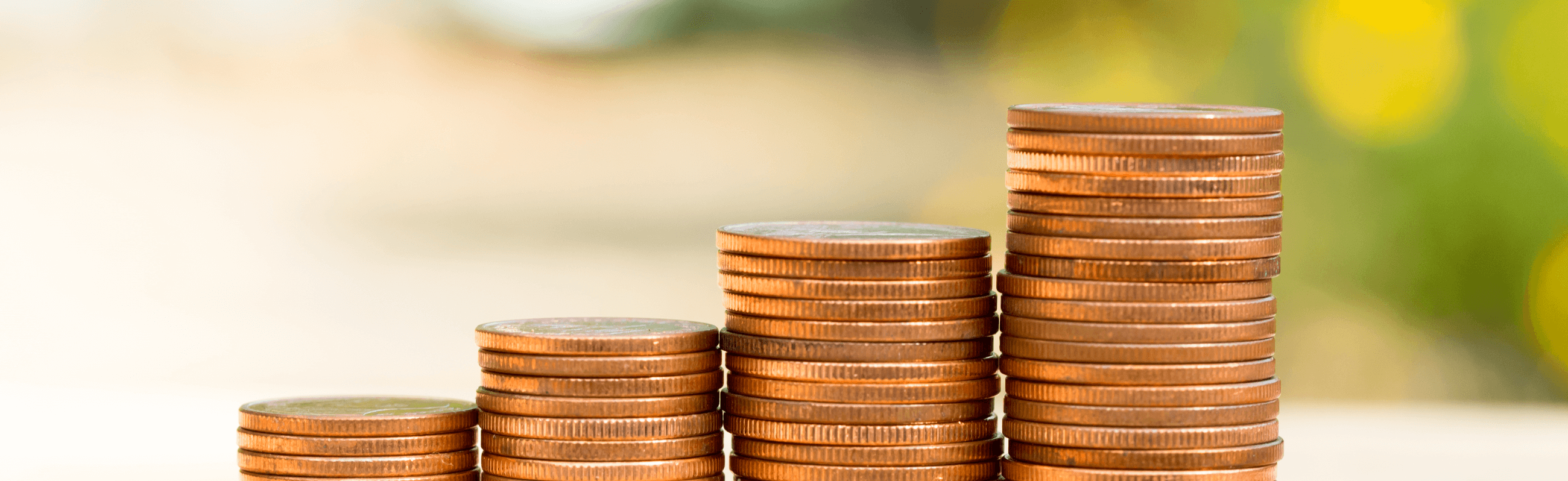 Photograph of a stack of coins